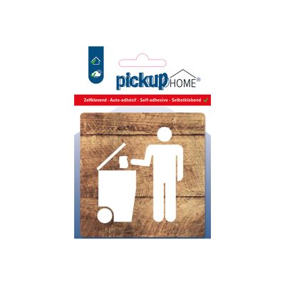 8711234005465-Pickup Home 3D - Plaque Acrylique Local poubelles - 9 x 9 cm - bois-Avant-0