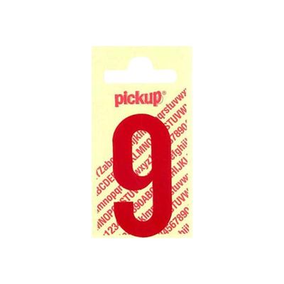 8711234243393-Pickup - Étiquette autocollante - 150 mm - Chiffre 9 - rouge brillant-Avant-0