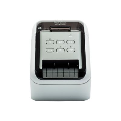 4977766771344-Brother QL-810W  -  Étiqueteuse  - imprimante d'étiquettes en rouge et noir  - impression thermi-Avant-1