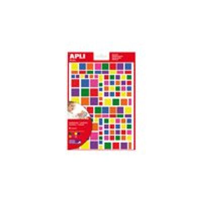 8410782132400-Apli - 6 feuilles gommettes assortis - coloris assortis-Avant-0