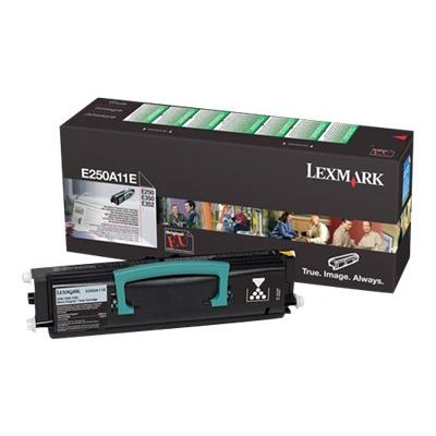 0734646258012-Lexmark E250A11E - noir - cartouche laser d'origine-Angle gauche-0