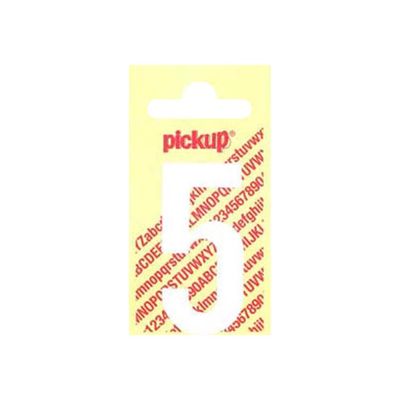 8711234242358-Pickup - Étiquette autocollante - 150 mm - Chiffre 5 - blanc mat-Avant-0