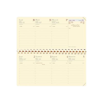 3371010141043-Club Planital - Agenda de poche - 1 semaine sur 2 pages - 8,8 x 17 cm - rouge - Quo Vadis-Avant-1
