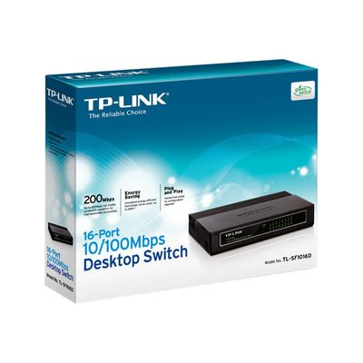 6935364020293-TP-Link TL-SF1016D - Switch de bureau 16 ports 10/100 Mbps-Angle gauche-4