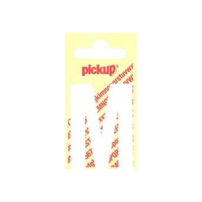 8711234242129-Pickup - Étiquette autocollante - 150 mm - Lettre M - blanc mat-Avant-0