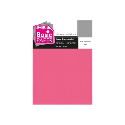 8715119761101-Pickup - Carton de lin - A4 (210 x 297 mm) - 215 g/m² - 10 feuilles - rose limonade-Avant-0