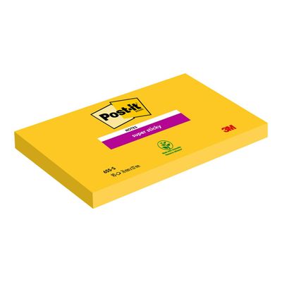 4064035065836-Post-it - 12 Blocs notes Super Sticky - jaune jonquille - 76 x 127 mm-Angle gauche-0