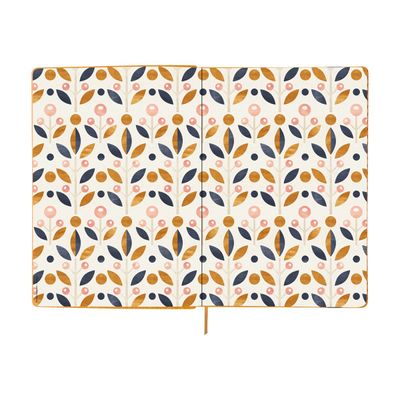 3108724521478-Oberthur Carmen - Carnet de notes souple A6 - uni - moutarde-Avant-1