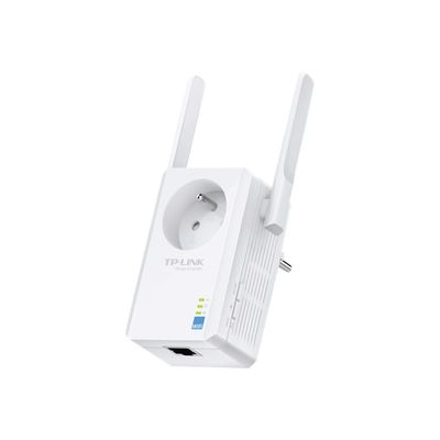 6935364091453-TP-Link TL-WA865RE - Répéteur WiFi N 300 Mbps avec prise intégrée-Angle droit-0