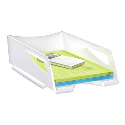 3462159004792-Riviera by CEP - Corbeille à courrier maxi blanc-Angle gauche-0