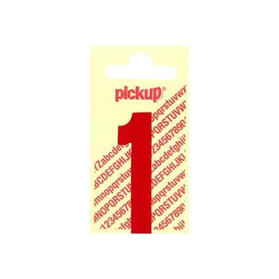 8711234243317-Pickup - Étiquette autocollante - 150 mm - Chiffre 1 - rouge brillant-Avant-0
