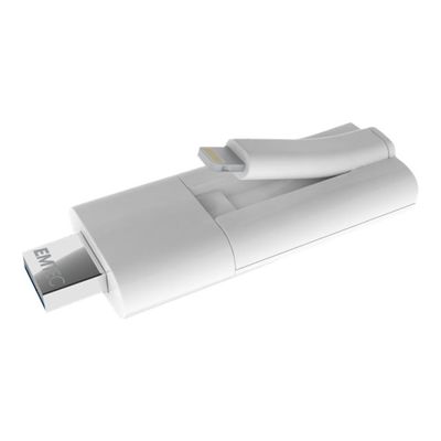 3126170146274-EMTEC USB3.0 DUO Lightning T500 - clé USB - 32 Go-Angle droit-0