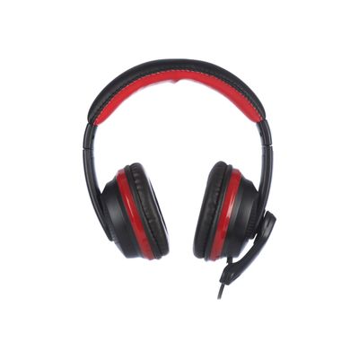 8435430605839-NGS VOX 700 - Casque filaire avec micro - connexion USB - noir et rouge-Avant-2