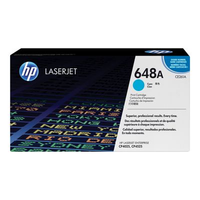 0884420186847-HP 648A - cyan - cartouche laser d'origine-Avant-1