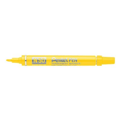 3474370750075-Pentel PEN N50 - Marqueur permanent - pointe ogive - jaune-Angle gauche-0