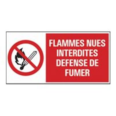 8711234128751-Pickup - Panneau de signalisation - 300 x 150 mm - Flammes interdites-Avant-0