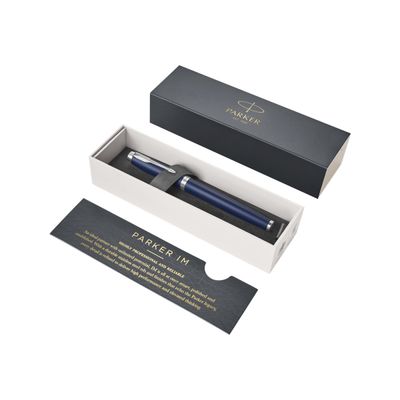 3501179316475-Parker IM - Stylo plume bleu - pointe fine-Angle gauche-6