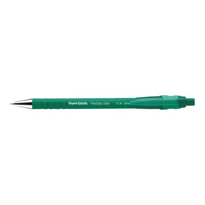 8008285265413-Paper Mate FlexGrip - 12 Stylos à bille - vert - rétractable-Angle gauche-0
