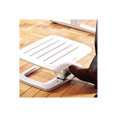 0043859739141-Fellowes Hana - Repose-pieds réglable en hauteur - facilement ajustable - blanc-Angle gauche-5