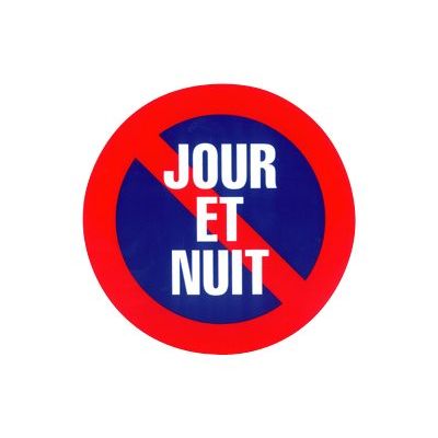 8711234127860-Pickup - Plaque de signalisation ronde - 180 mm (diamêtre) - stationnement interdit à tout momen-Avant-0