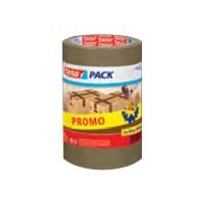 4042448128133-Tesapack - 3 Rubans adhésifs d'emballage - 50 mm x 66 m - havane-Avant-0
