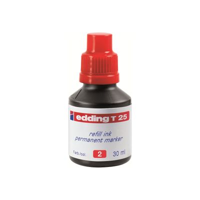 4004764023875-Edding T 25 - Recharge d'encre pour marqueur permanent - Rouge-Avant-0