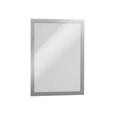 2012347901900-Durable Duraframe - 2 Cadres d'affichage adhésif - A4 - argent-Angle gauche-0