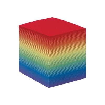 3413560240019-Quo Vadis - Bloc Cube avec support plexi - arc en ciel -Angle gauche-1