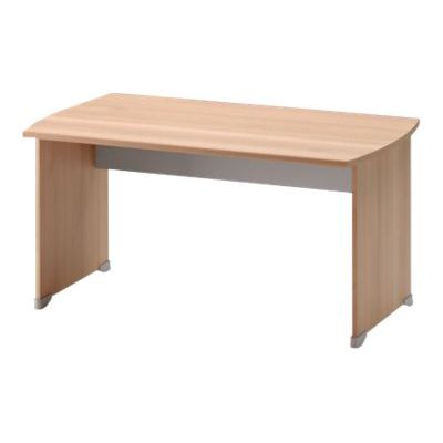 3483600784360-Bureau JAZZ+ - 140 cm - Pieds panneaux - Hêtre-Angle droit-0