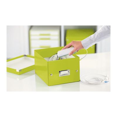 4002432398096-Leitz Click & Store - Boîte de rangement A5 - vert métallisé-Angle gauche-2