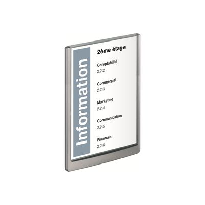 4005546405568-Durable Click Sign - Plaque de porte - A4 portrait-Angle gauche-1