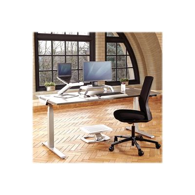 0043859739141-Fellowes Hana - Repose-pieds réglable en hauteur - facilement ajustable - blanc-Angle gauche-3