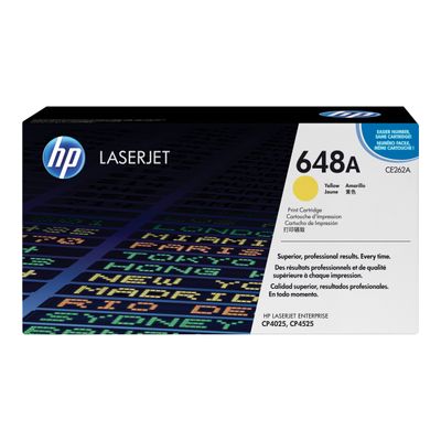 0884420186854-HP 648A - jaune - cartouche laser d'origine-Avant-0