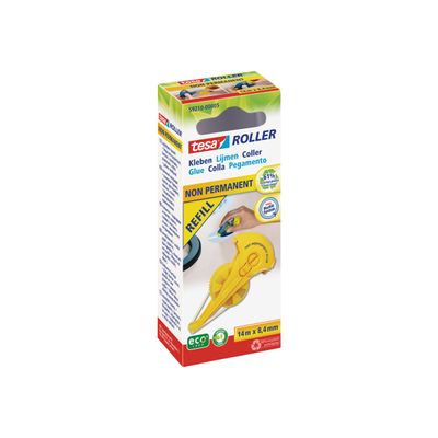 4042448110954-Tesa ecoLogo - Recharge pour rouleau de colle - 8.4 mm x 8.5 m - couleur jaunâtre - non pe-Angle gauche-0