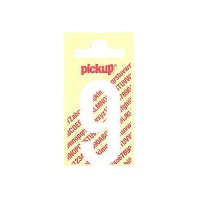 8711234242396-Pickup - Étiquette autocollante - 150 mm - Chiffre 9 - blanc mat-Avant-0