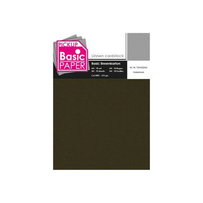 8715119760906-Pickup - Carton de lin - A4 (210 x 297 mm) - 215 g/m² - 10 feuilles - marron foncé-Avant-0