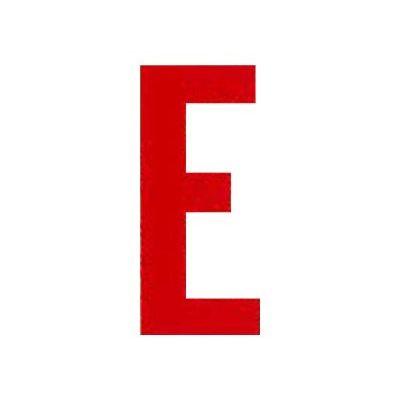 8711234243041-Pickup - Étiquette autocollante - 150 mm - Lettre E - rouge brillant-Avant-0