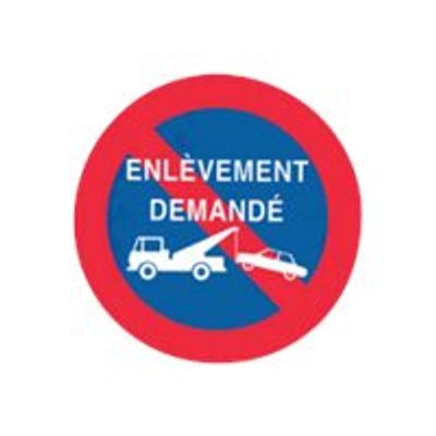 8711234127877-Pickup - Pictogramme rond - Pas de parking-Enlèvement demandé - 180 mm-Avant-0