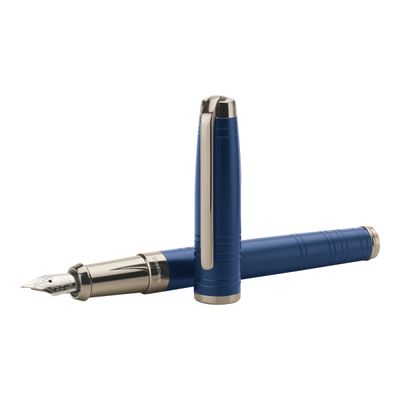 3108722402458-Oberthur Méridien - Stylo plume marine-Angle gauche-0