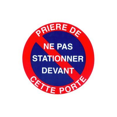 41278536-Pickup - Plaque de signalisation ronde - 180 mm (diamêtre) - parking interdit-Avant-0