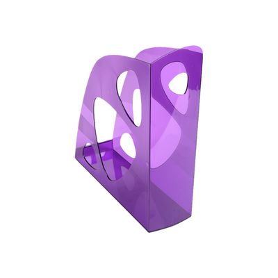 9002493019973-Exacompta Ecomag Linicolor - Porte-revues violet translucide-Angle gauche-1