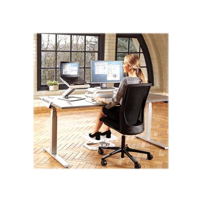 0043859739141-Fellowes Hana - Repose-pieds réglable en hauteur - facilement ajustable - blanc-Angle gauche-2