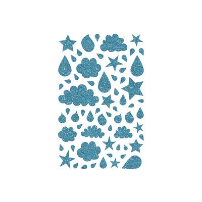 3609510910747-Maildor - 2 feuilles gommettes étoiles - bleu-Avant-0