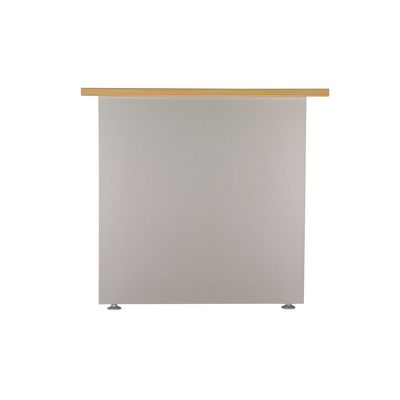 3253310175457-Bureau compact à droite DUAL - L180 cm - Pieds alu - plateau imitation Chêne clair (Pieds de renfort ou caisson bout de bureau obligatoire à rajou--2