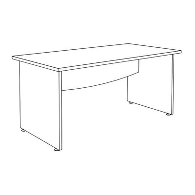 3253310174962-Bureau droit DUAL - L140 - Pieds blanc - plateau blanc--5