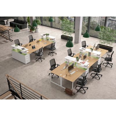 3483600215789-Table d'appoint SUNDAY - L 120 cm - Pieds cadre - Chêne--1