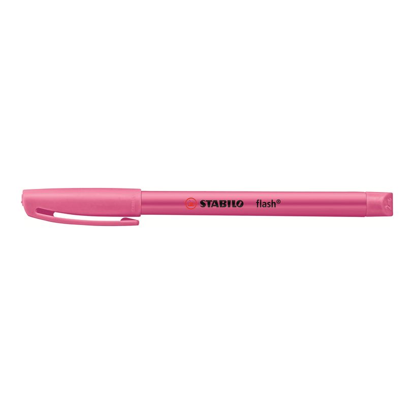 4006381131377-STABILO flash - Surligneur - pour papier fax - rose fluorescent - encre à l'eau - 1-3.5 mm-P_1022_1-0