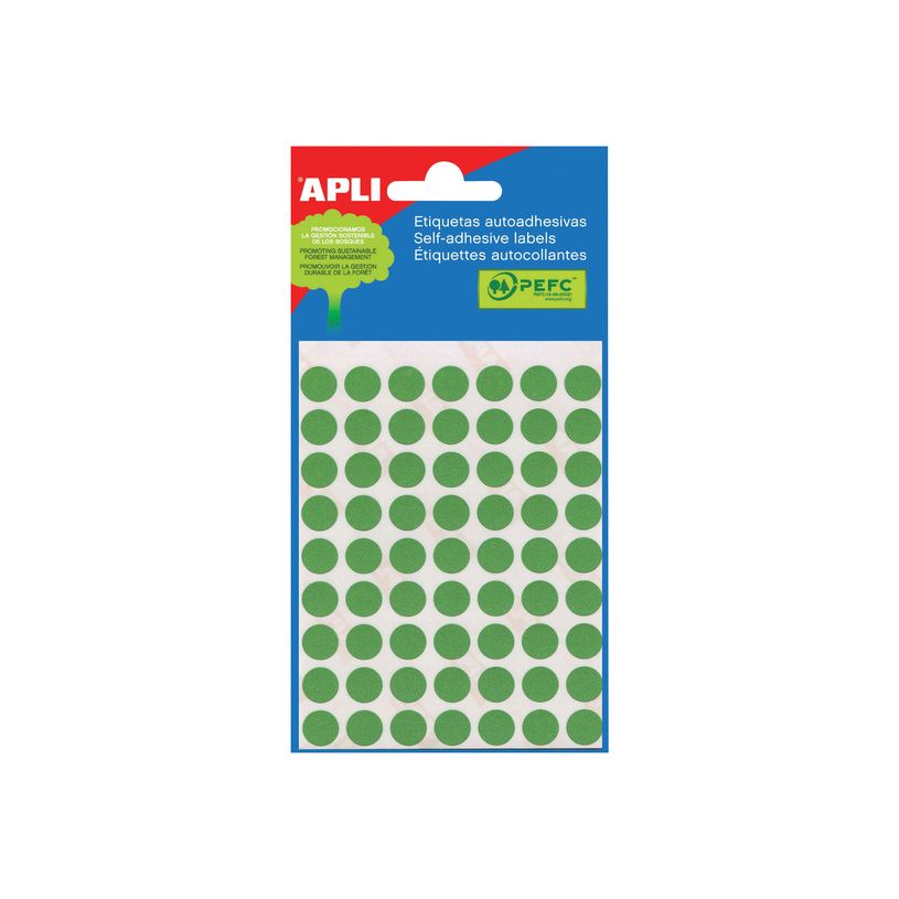 8410782020547-APLI PAPER - Adhésif permanent - vert - diamètre 10 mm 315 étiquette(s) (5 feuille(s) x 63) -P_3852_1-1