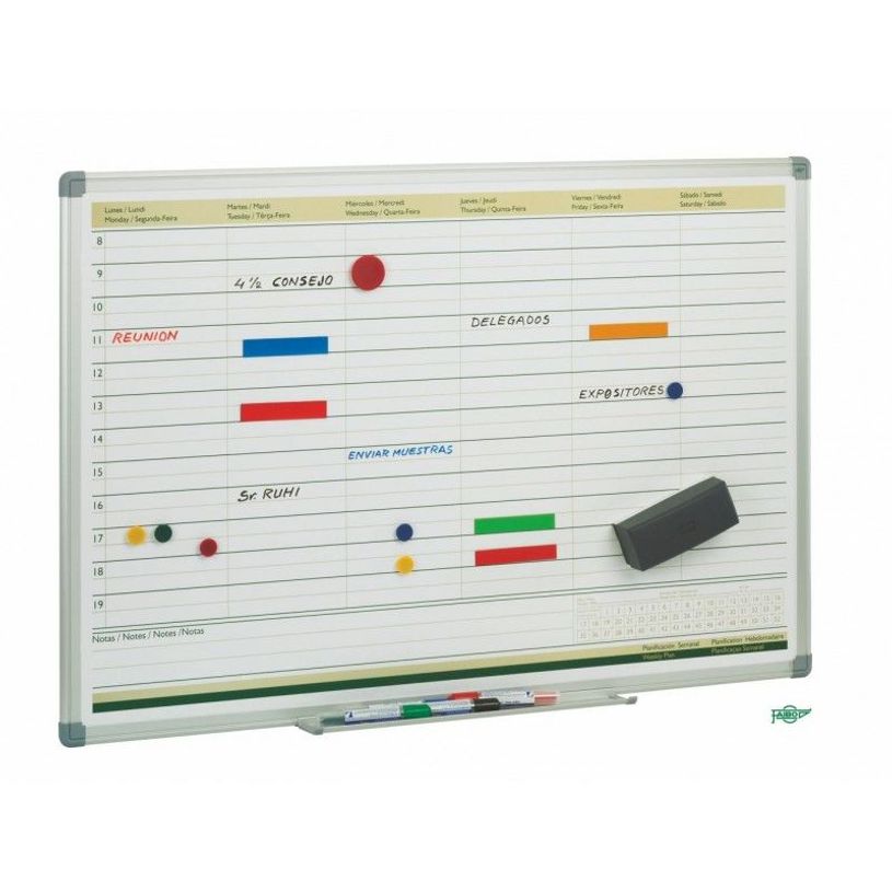 8425901890000-Faibo - Planning effaçable à sec - hebdomadaire - montable sur mur - 600 x 900 mm - métal-P_4808_1-0