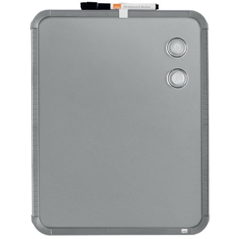 0400000080062-Nobo - Tableau couleur argenté Slimline en acier laqué - 360 x 280 mm-P_8006_2-1